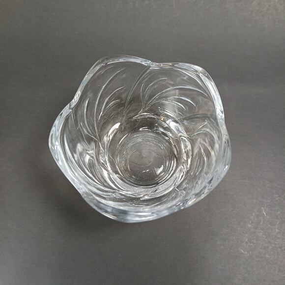 Vtg KIG Indonesia Decorative Clear Glass Tulip Votive Candle Holder, Ring Dish - Picture 3 of 9